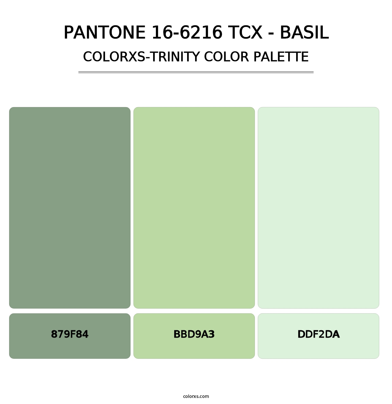 PANTONE 16-6216 TCX - Basil - Colorxs Trinity Palette