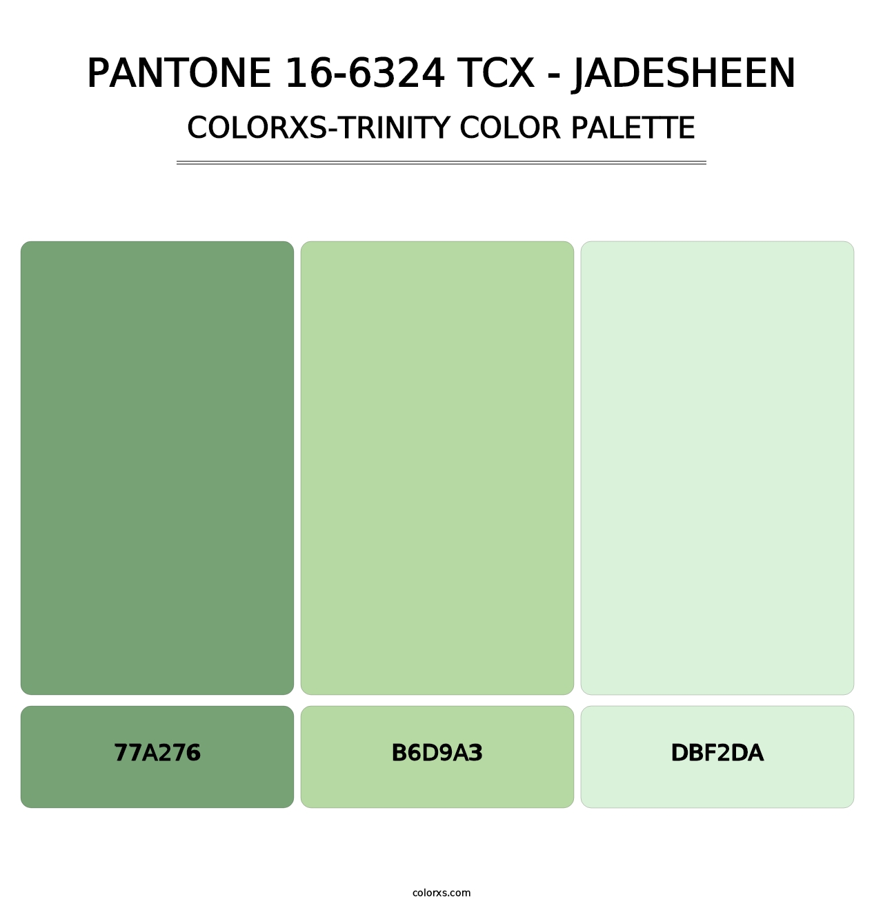 PANTONE 16-6324 TCX - Jadesheen - Colorxs Trinity Palette
