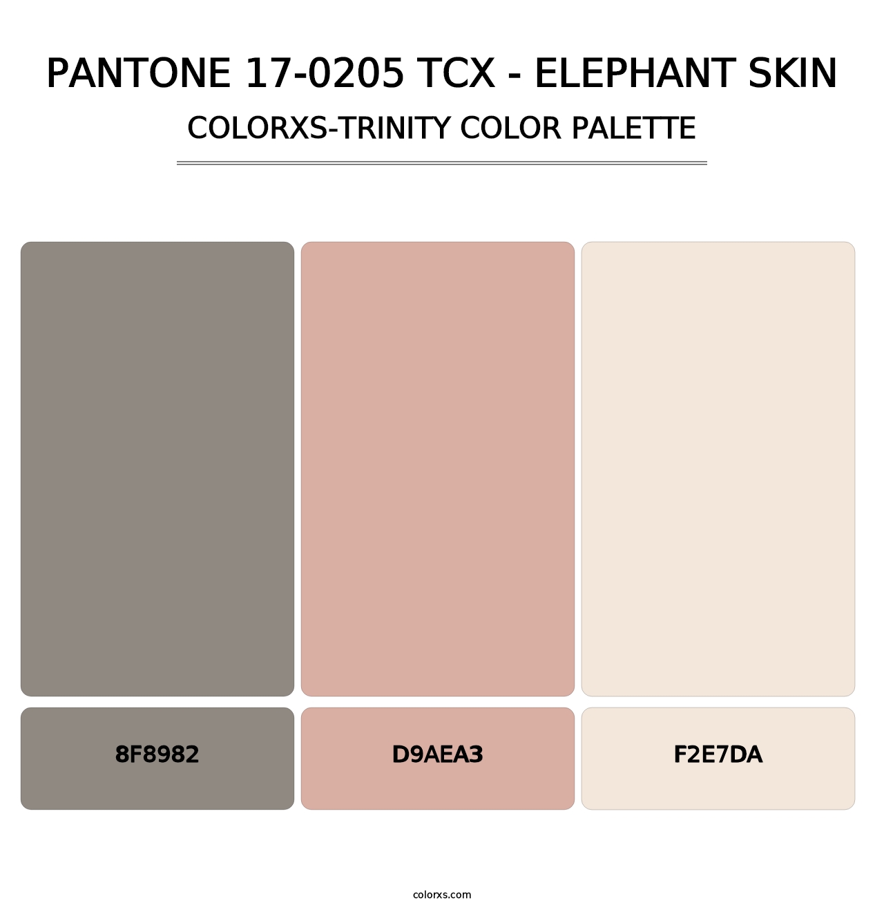 PANTONE 17-0205 TCX - Elephant Skin - Colorxs Trinity Palette
