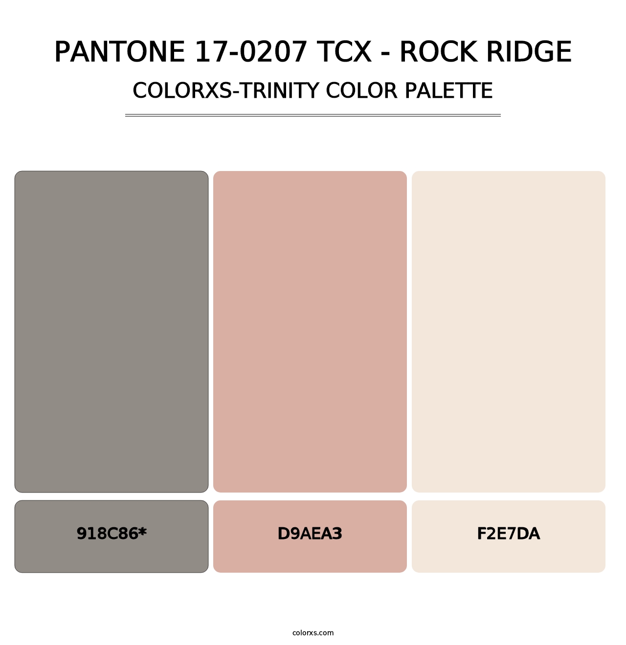 PANTONE 17-0207 TCX - Rock Ridge - Colorxs Trinity Palette