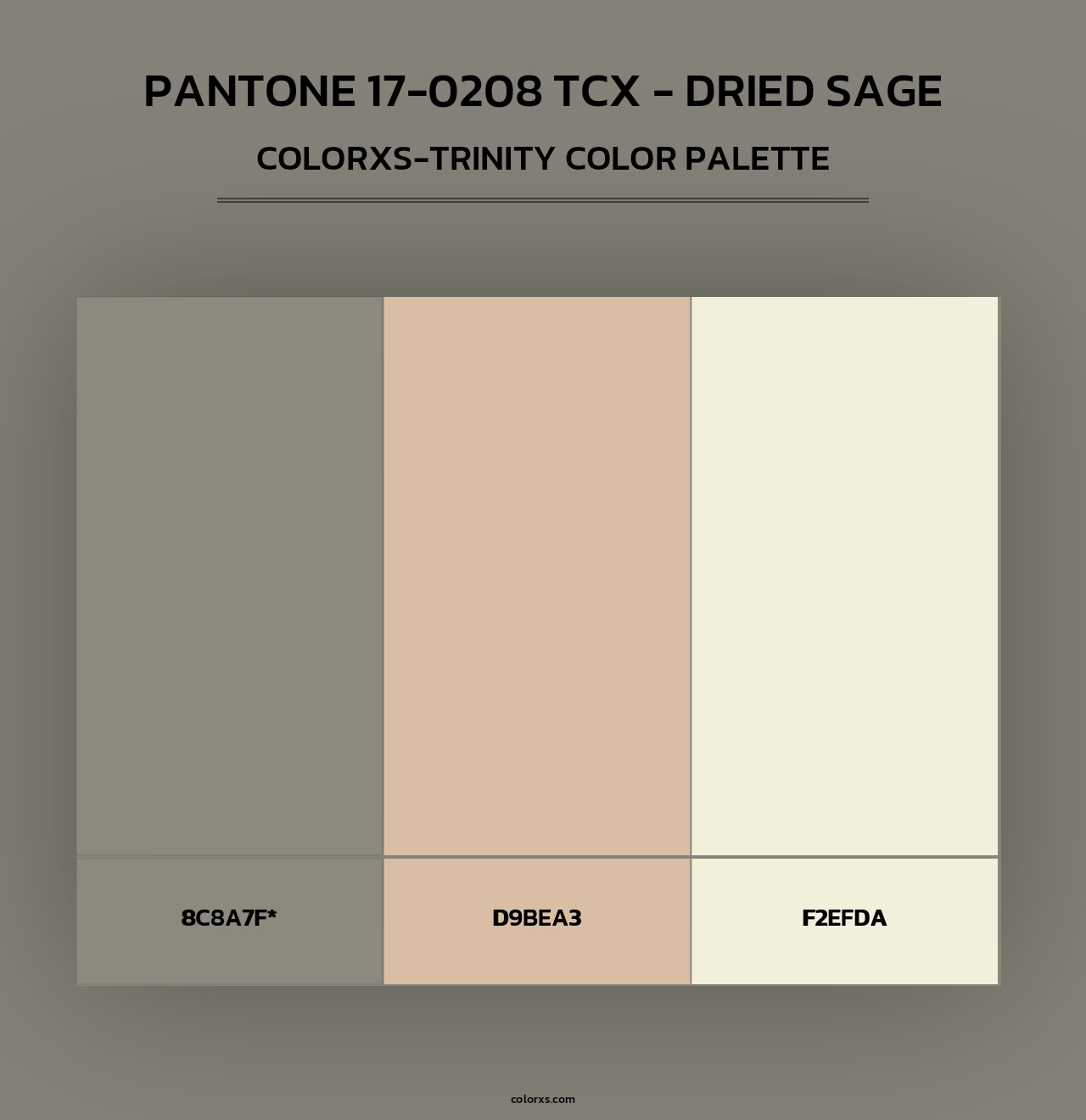 PANTONE 17-0208 TCX - Dried Sage - Colorxs Trinity Palette
