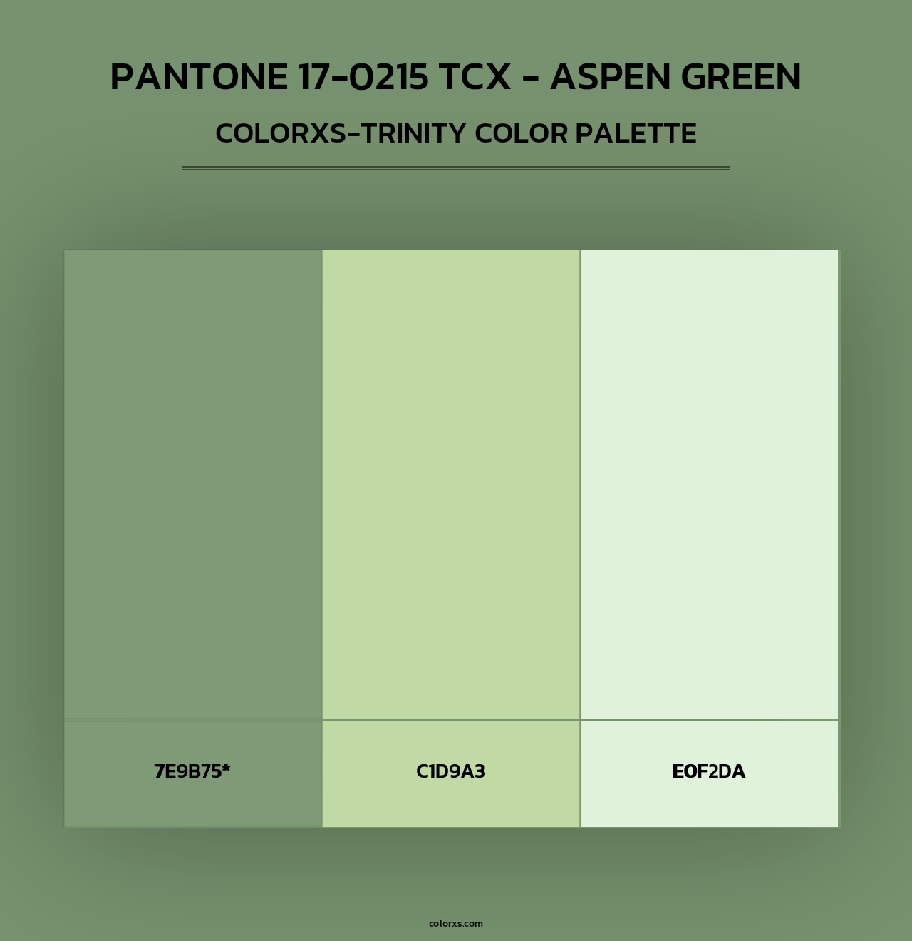 PANTONE 17-0215 TCX - Aspen Green - Colorxs Trinity Palette