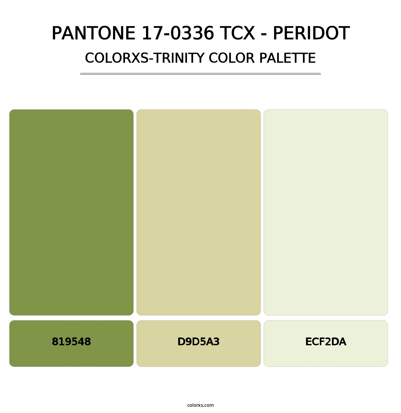 PANTONE 17-0336 TCX - Peridot - Colorxs Trinity Palette
