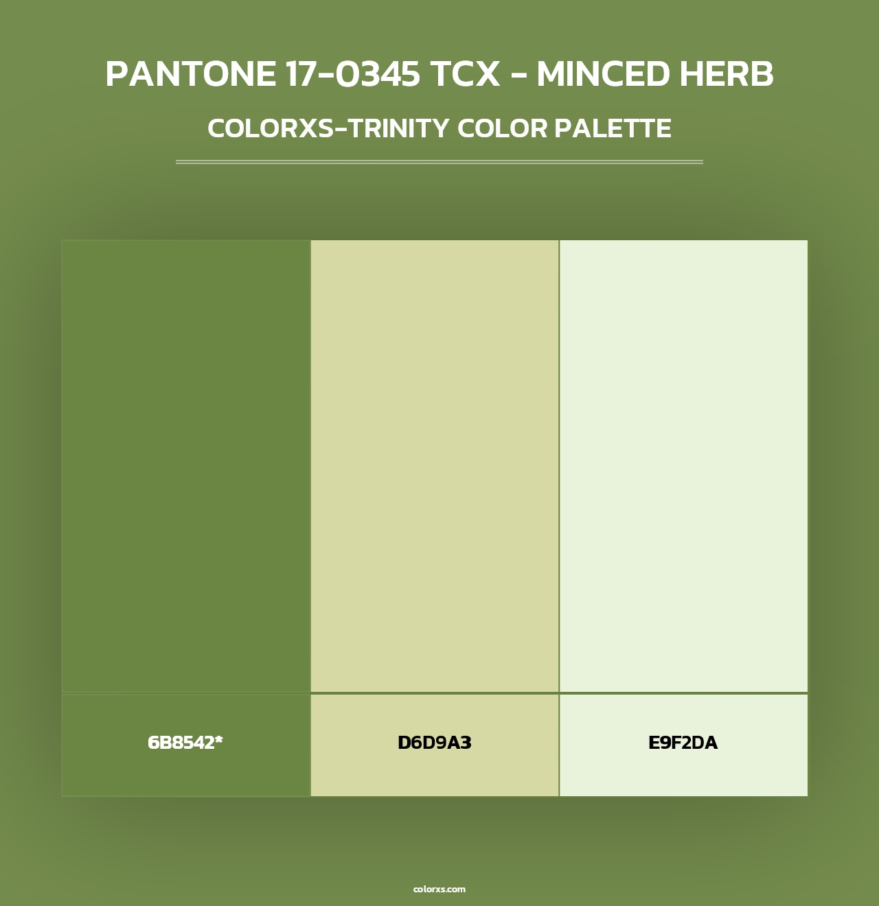 PANTONE 17-0345 TCX - Minced Herb - Colorxs Trinity Palette