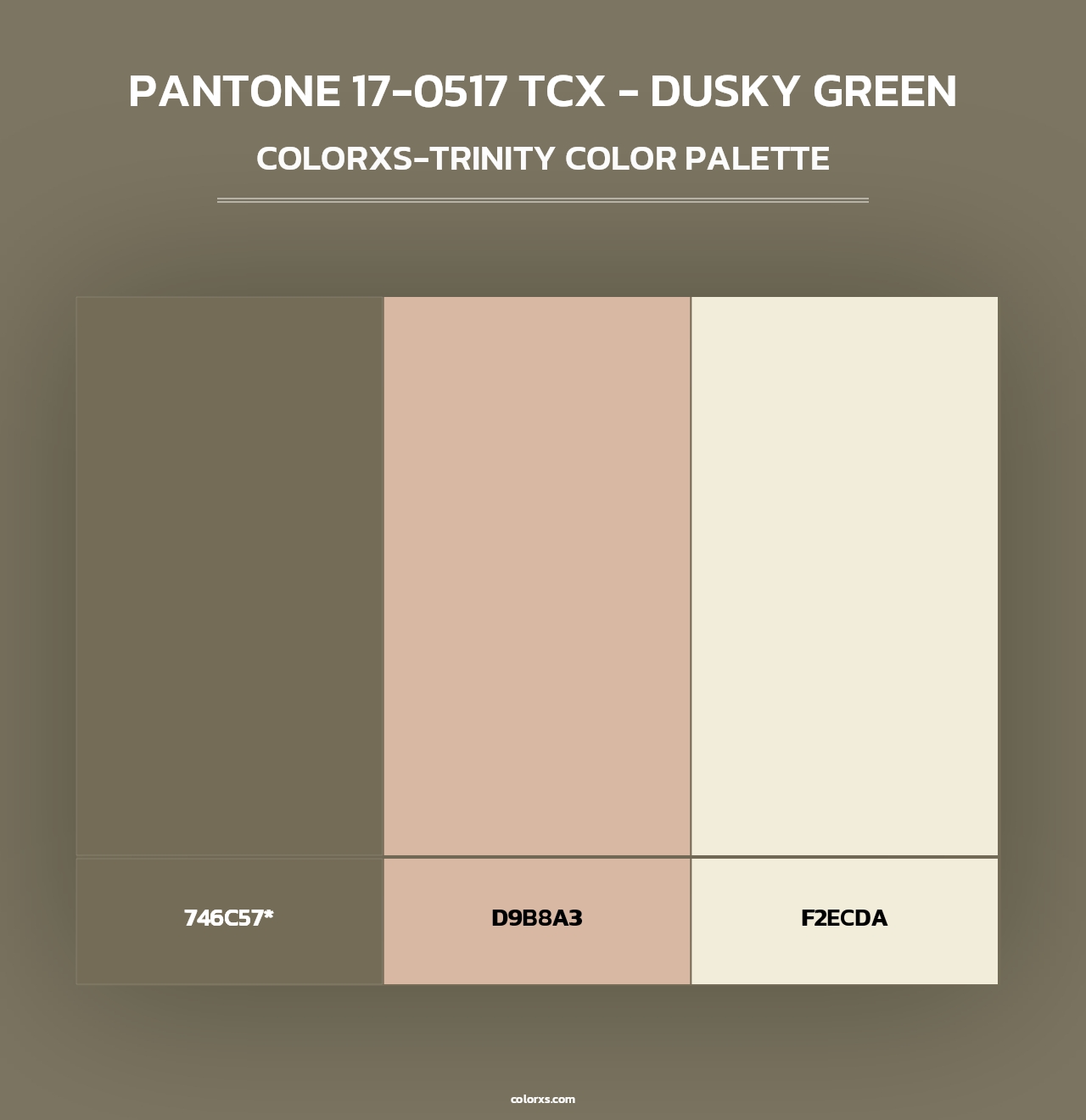 PANTONE 17-0517 TCX - Dusky Green - Colorxs Trinity Palette