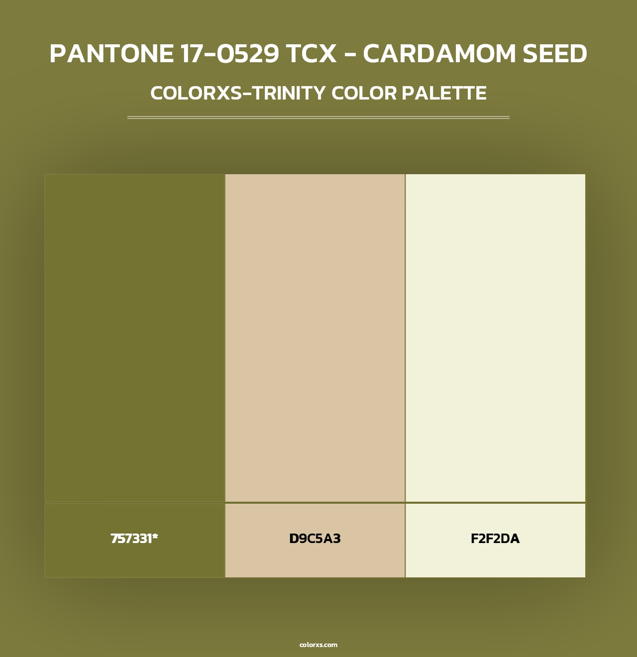 PANTONE 17-0529 TCX - Cardamom Seed - Colorxs Trinity Palette
