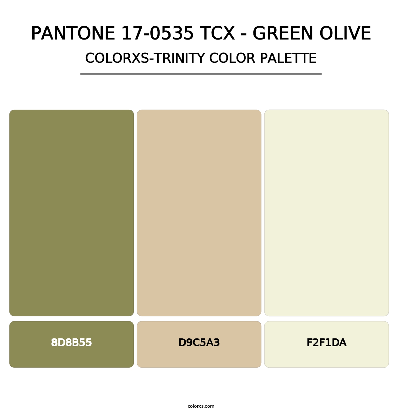 PANTONE 17-0535 TCX - Green Olive - Colorxs Trinity Palette
