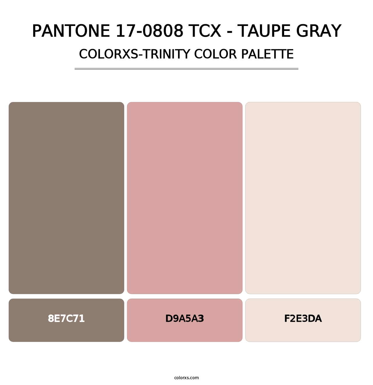 PANTONE 17-0808 TCX - Taupe Gray - Colorxs Trinity Palette