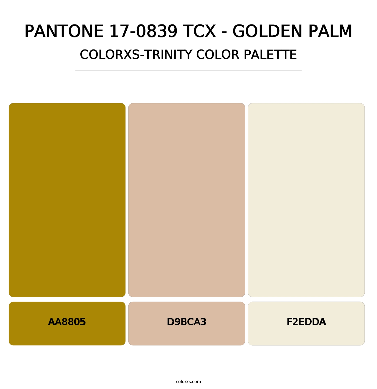 PANTONE 17-0839 TCX - Golden Palm - Colorxs Trinity Palette