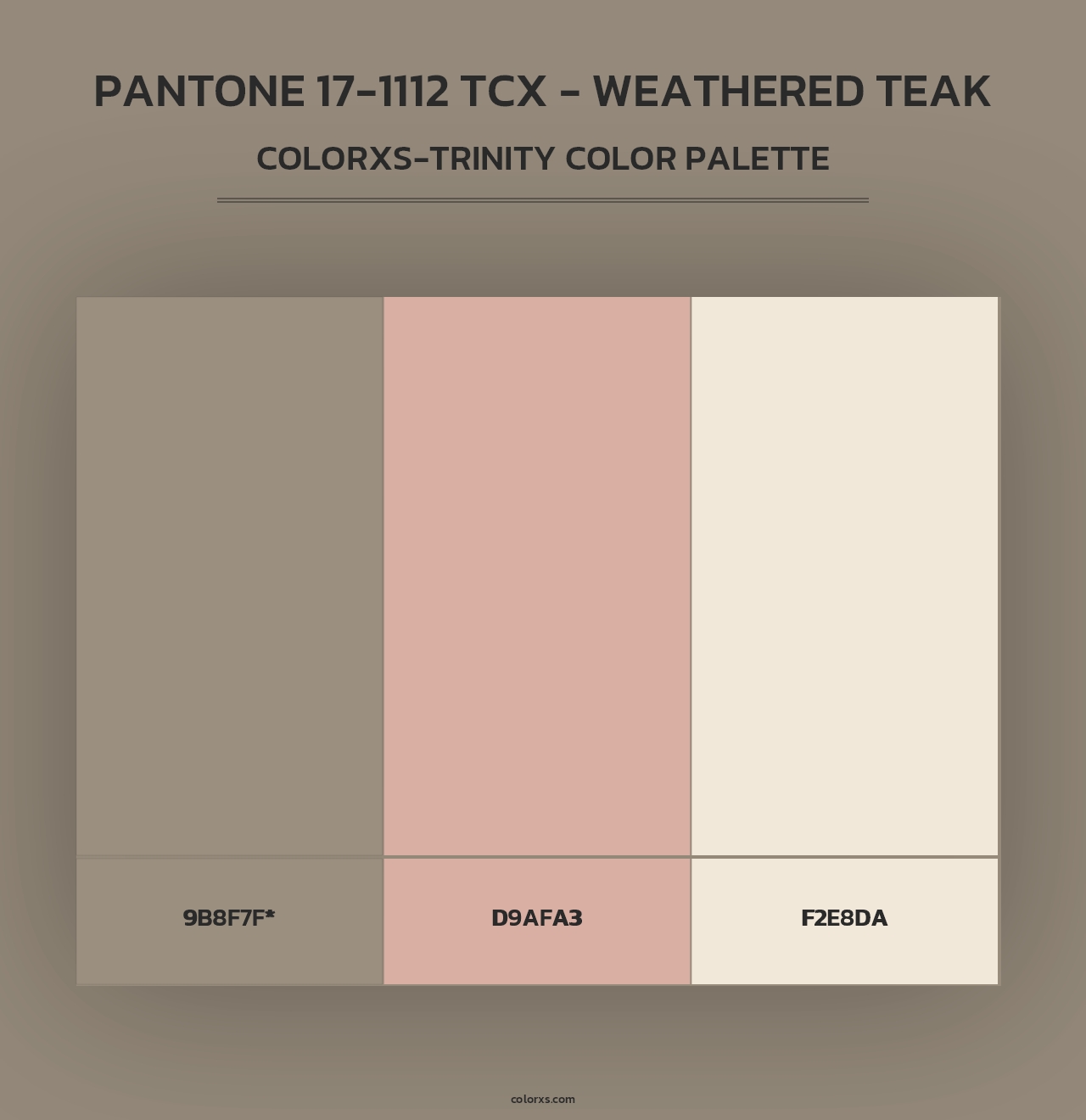 PANTONE 17-1112 TCX - Weathered Teak - Colorxs Trinity Palette