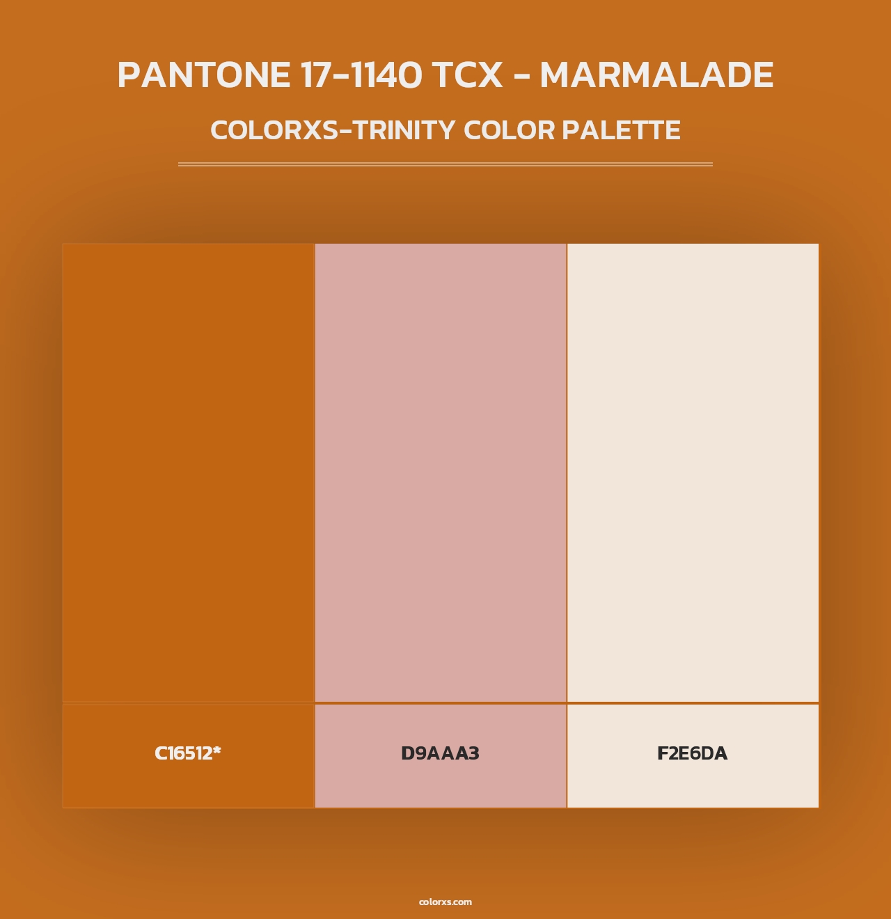 PANTONE 17-1140 TCX - Marmalade - Colorxs Trinity Palette