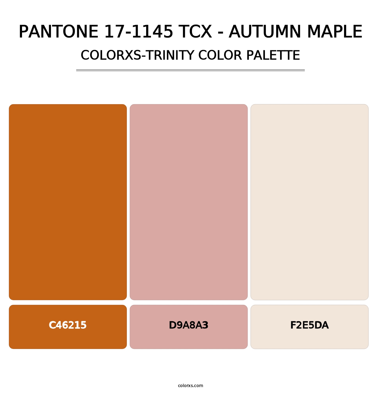 PANTONE 17-1145 TCX - Autumn Maple - Colorxs Trinity Palette