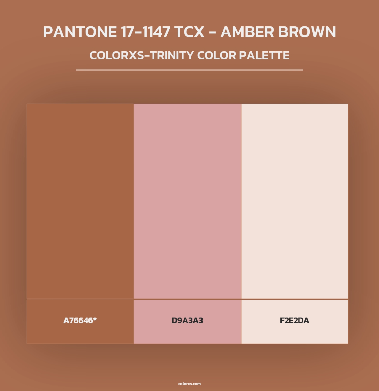 PANTONE 17-1147 TCX - Amber Brown - Colorxs Trinity Palette