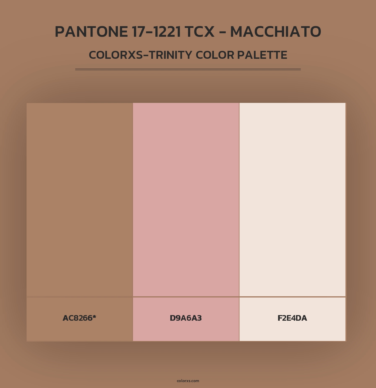 PANTONE 17-1221 TCX - Macchiato - Colorxs Trinity Palette