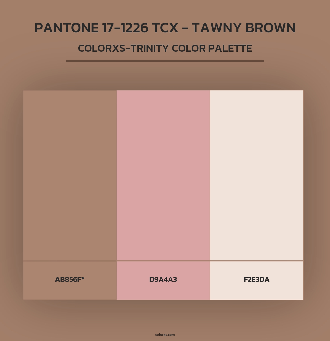PANTONE 17-1226 TCX - Tawny Brown - Colorxs Trinity Palette
