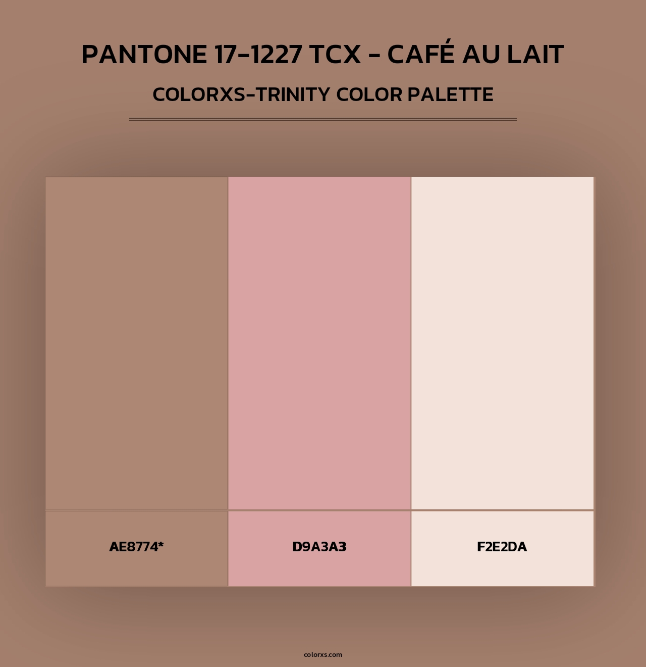 PANTONE 17-1227 TCX - Café au Lait - Colorxs Trinity Palette