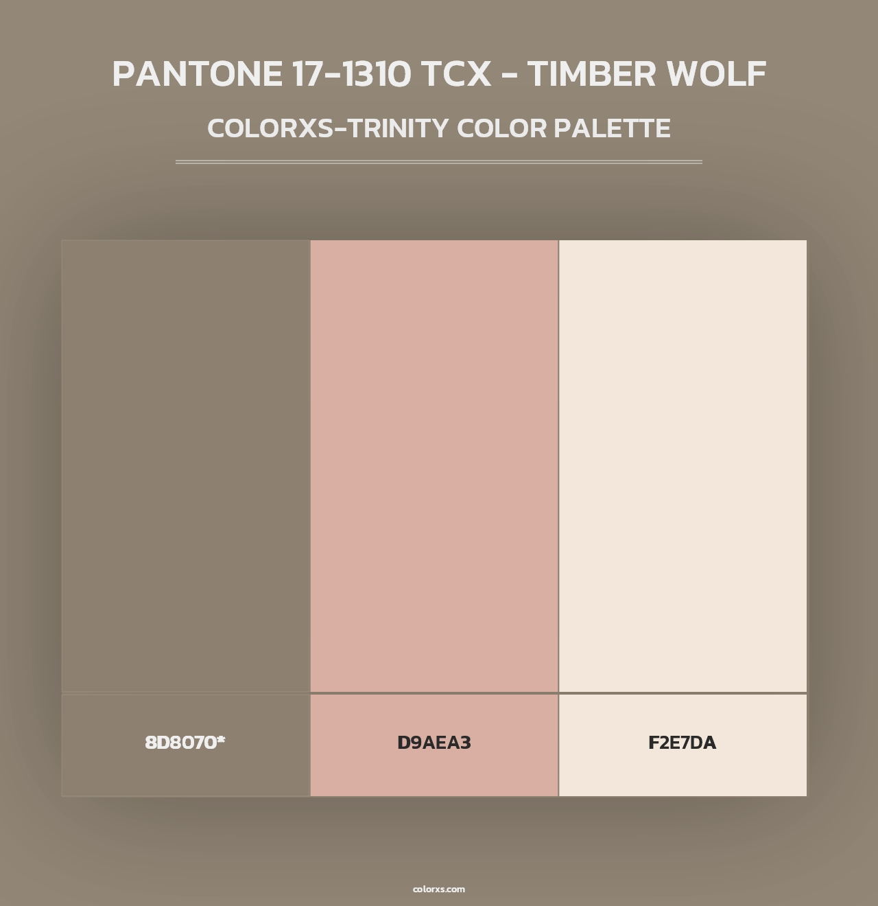 PANTONE 17-1310 TCX - Timber Wolf - Colorxs Trinity Palette