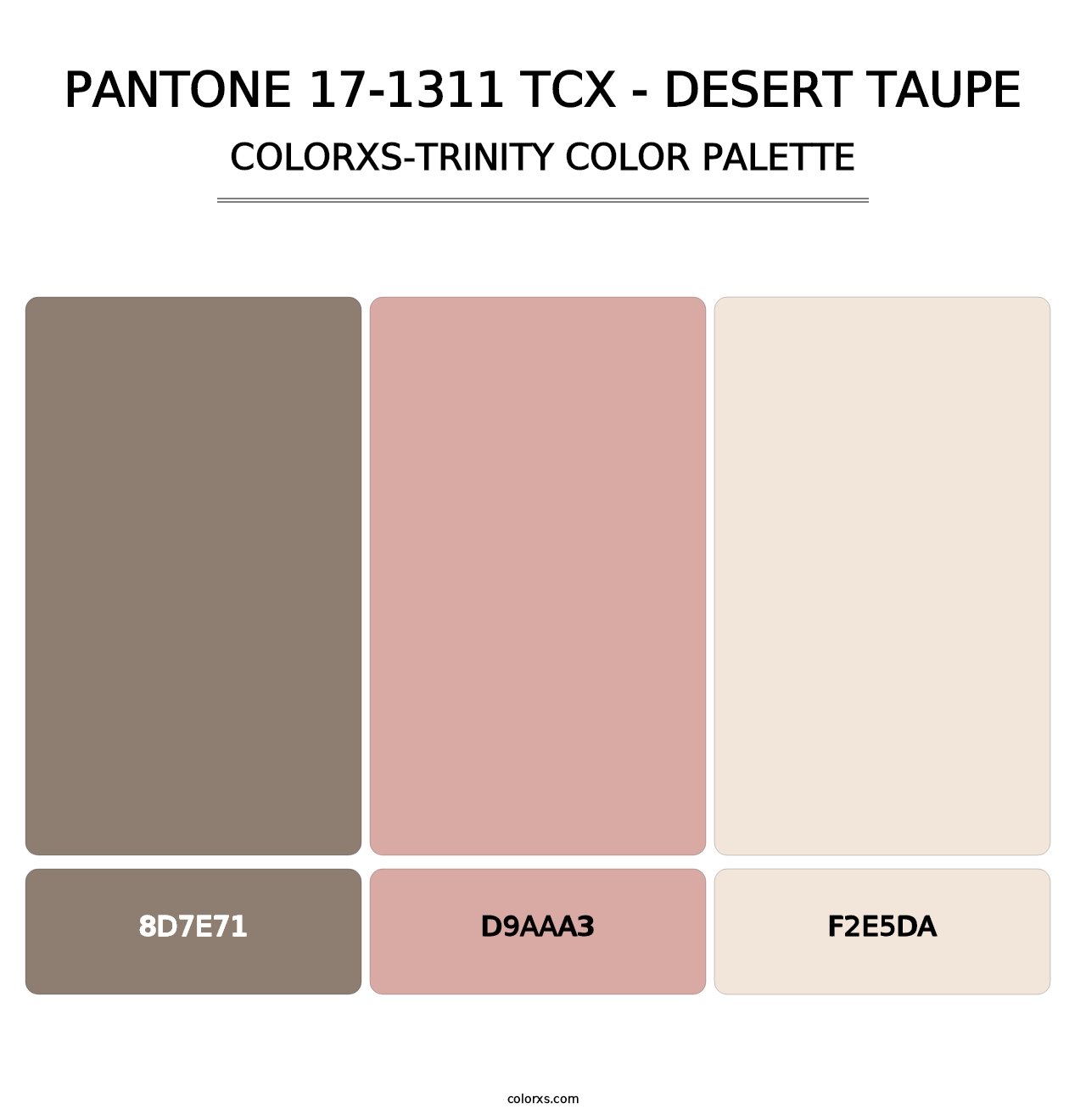 PANTONE 17-1311 TCX - Desert Taupe - Colorxs Trinity Palette
