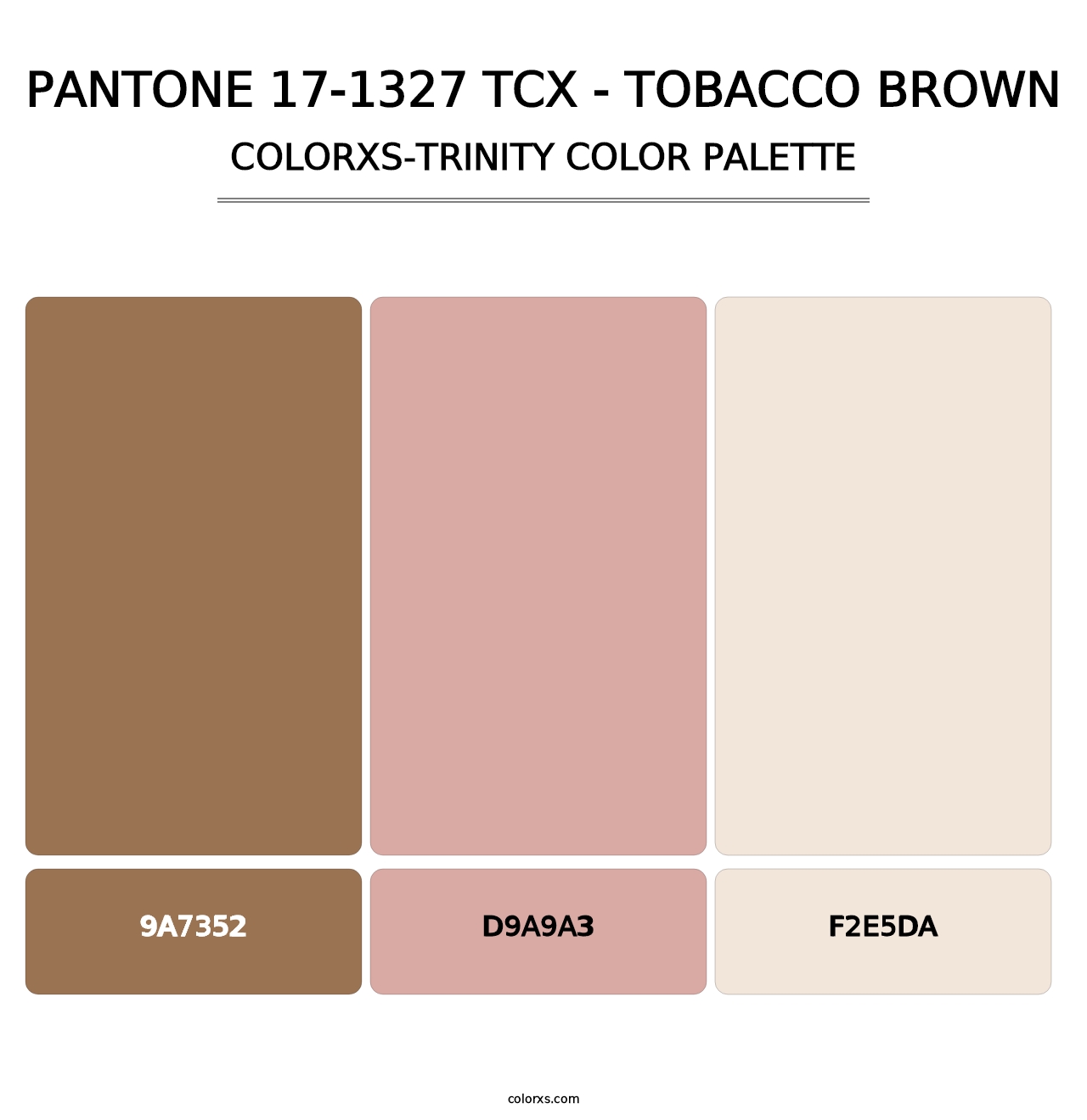 PANTONE 17-1327 TCX - Tobacco Brown - Colorxs Trinity Palette