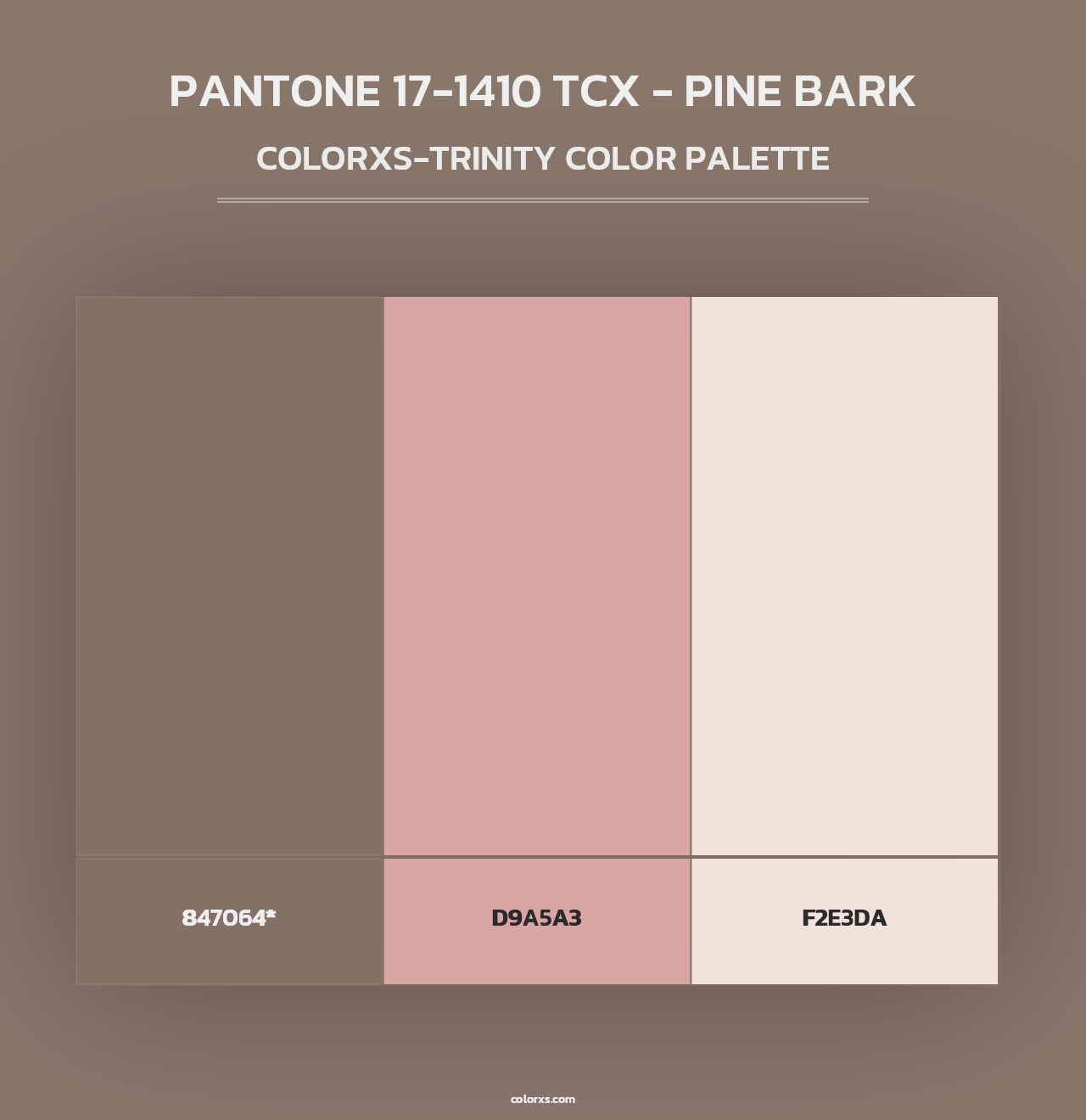 PANTONE 17-1410 TCX - Pine Bark - Colorxs Trinity Palette