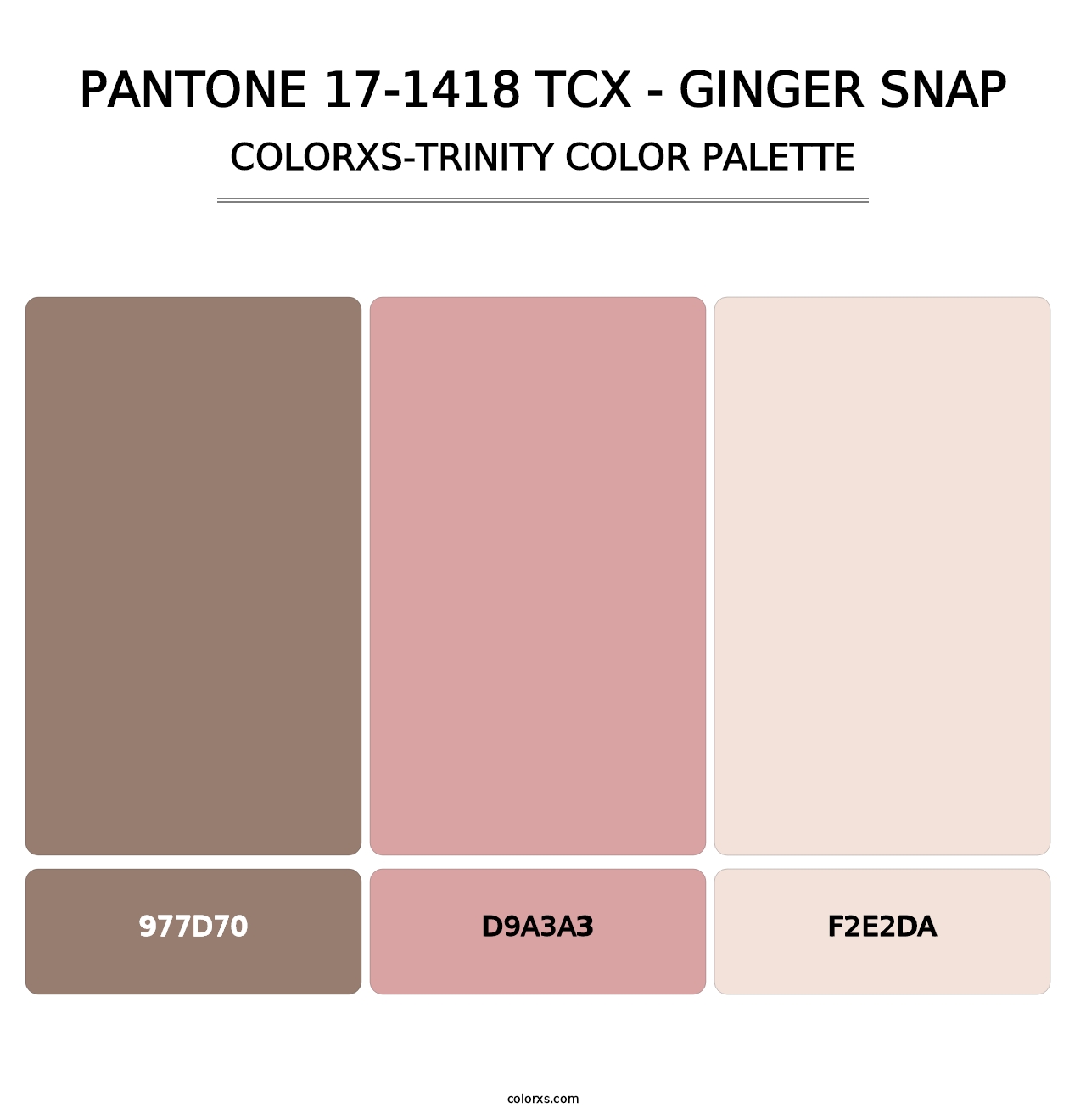 PANTONE 17-1418 TCX - Ginger Snap - Colorxs Trinity Palette