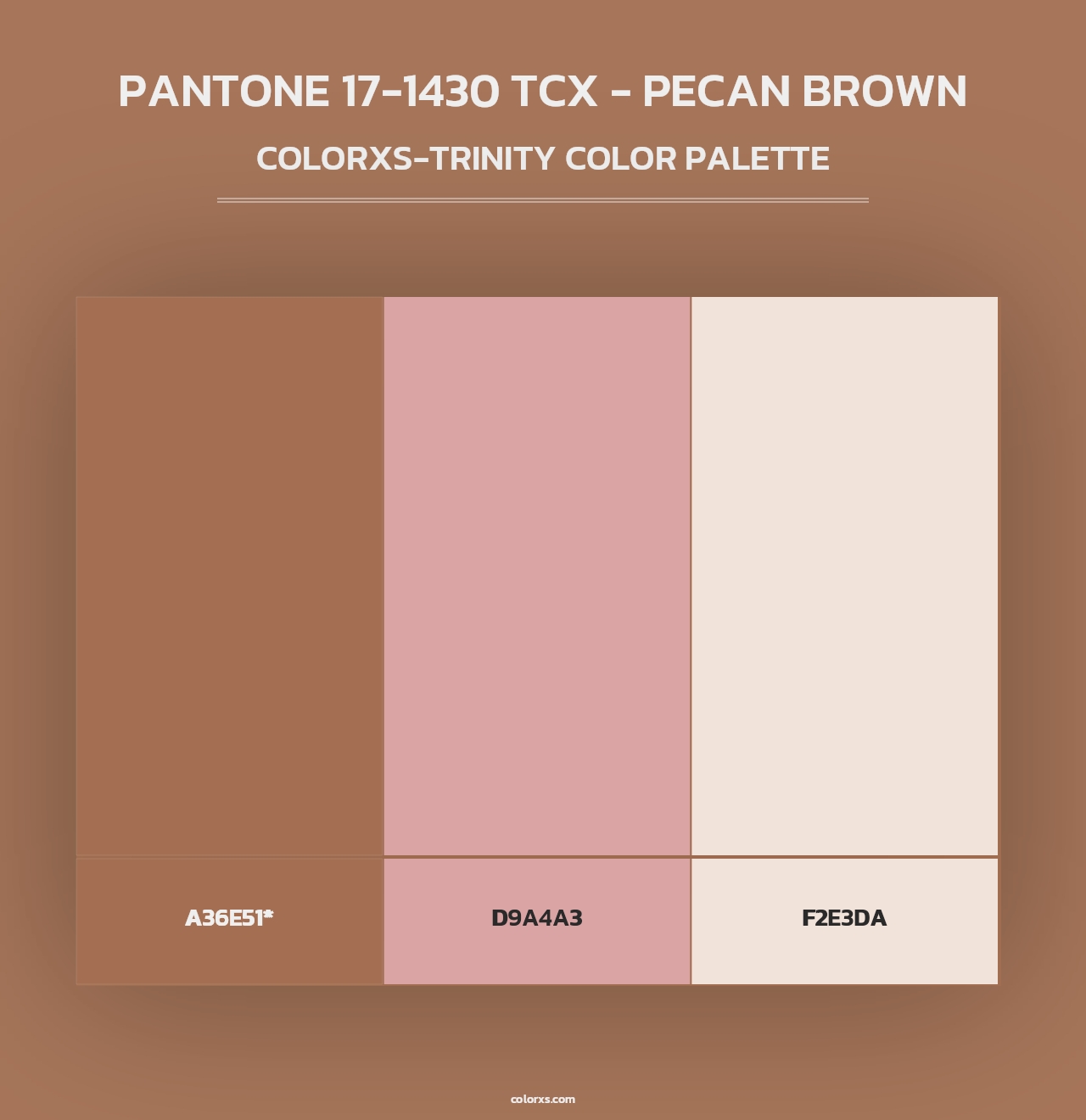 PANTONE 17-1430 TCX - Pecan Brown - Colorxs Trinity Palette