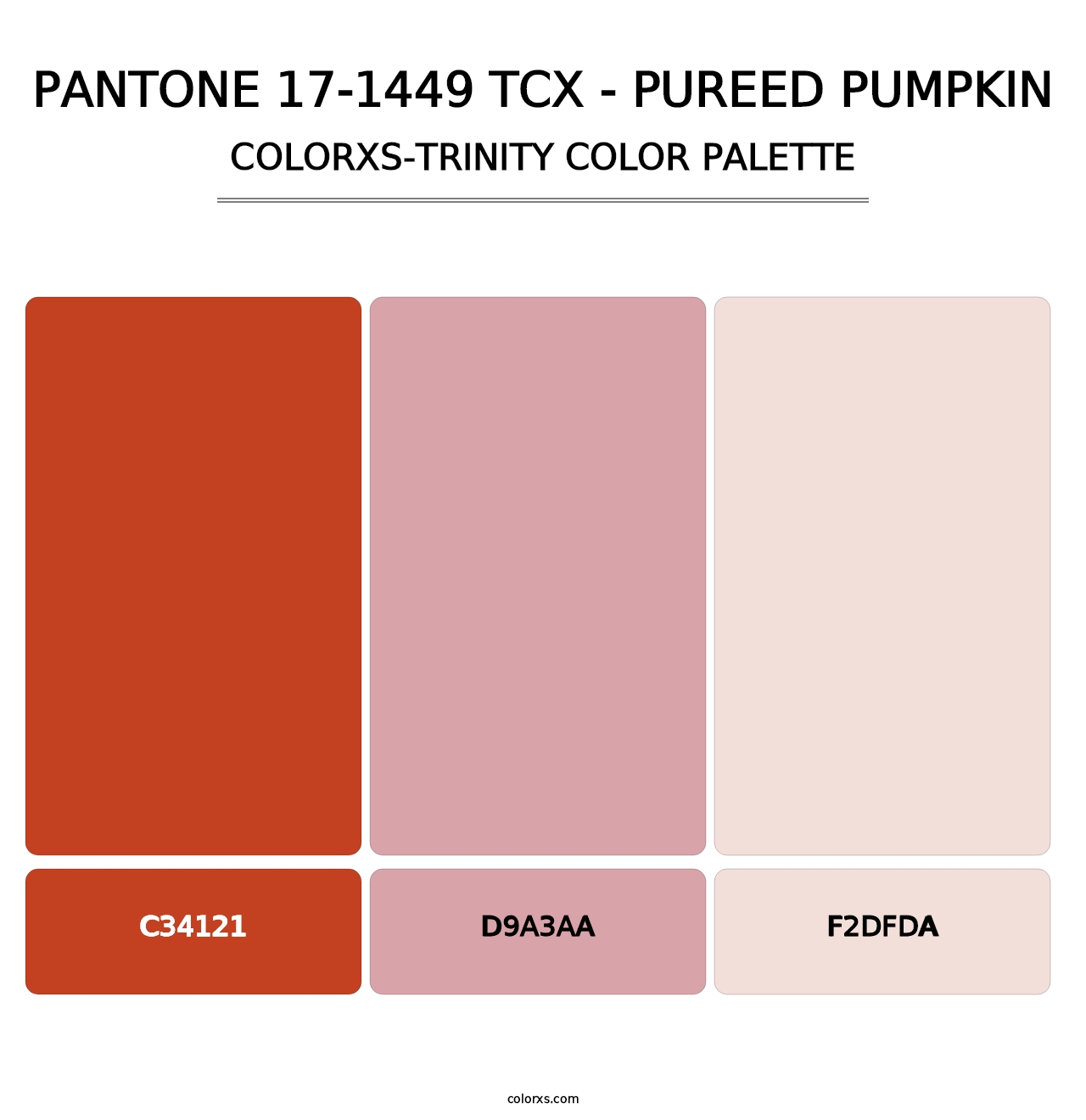 PANTONE 17-1449 TCX - Pureed Pumpkin - Colorxs Trinity Palette