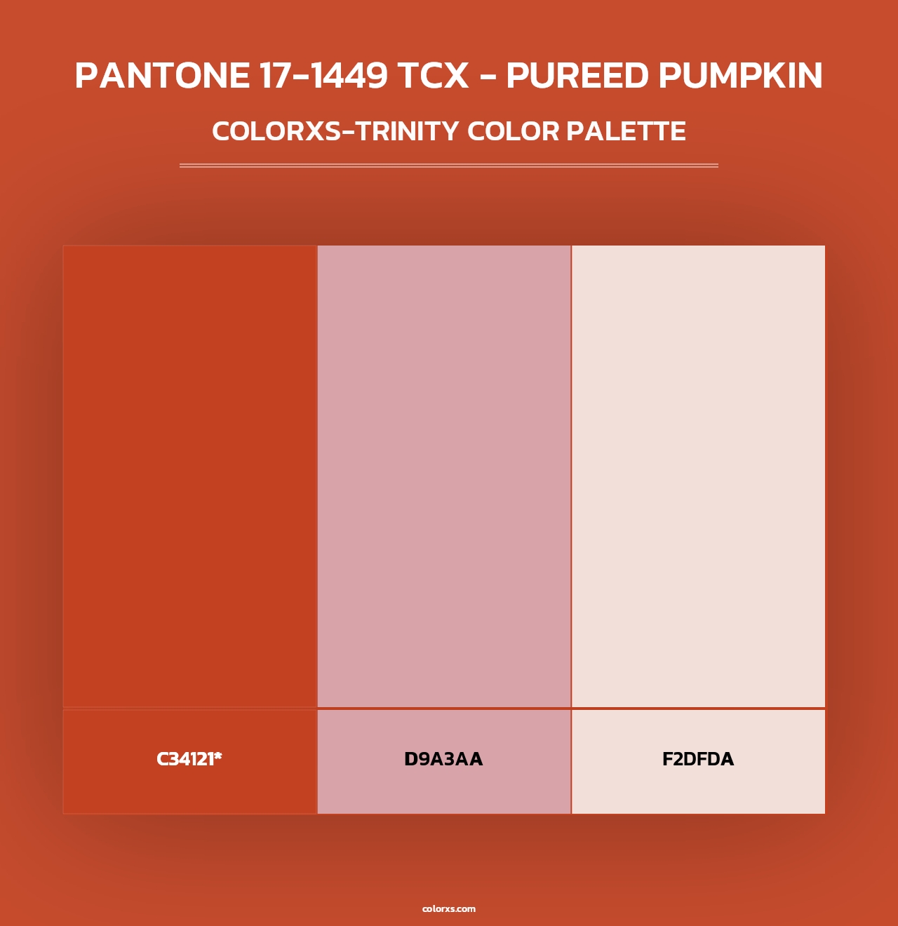 PANTONE 17-1449 TCX - Pureed Pumpkin - Colorxs Trinity Palette