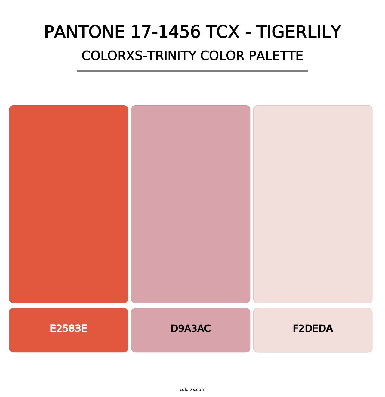 PANTONE 17-1456 TCX - Tigerlily - Colorxs Trinity Palette