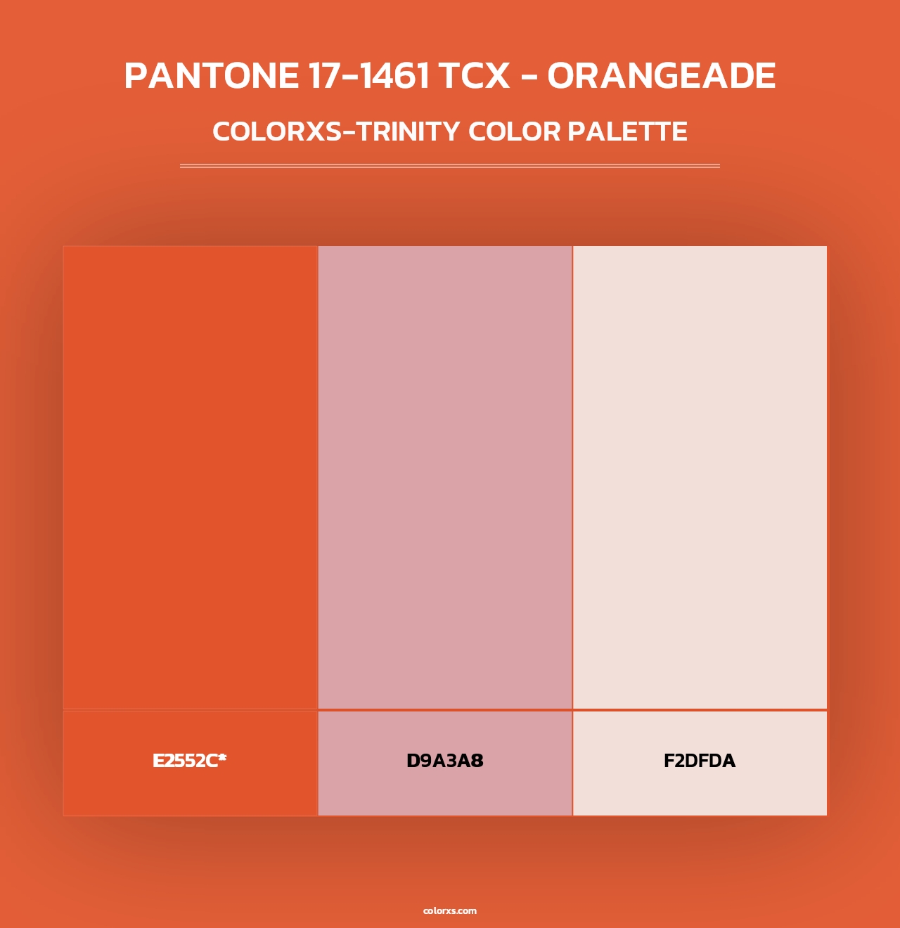 PANTONE 17-1461 TCX - Orangeade - Colorxs Trinity Palette