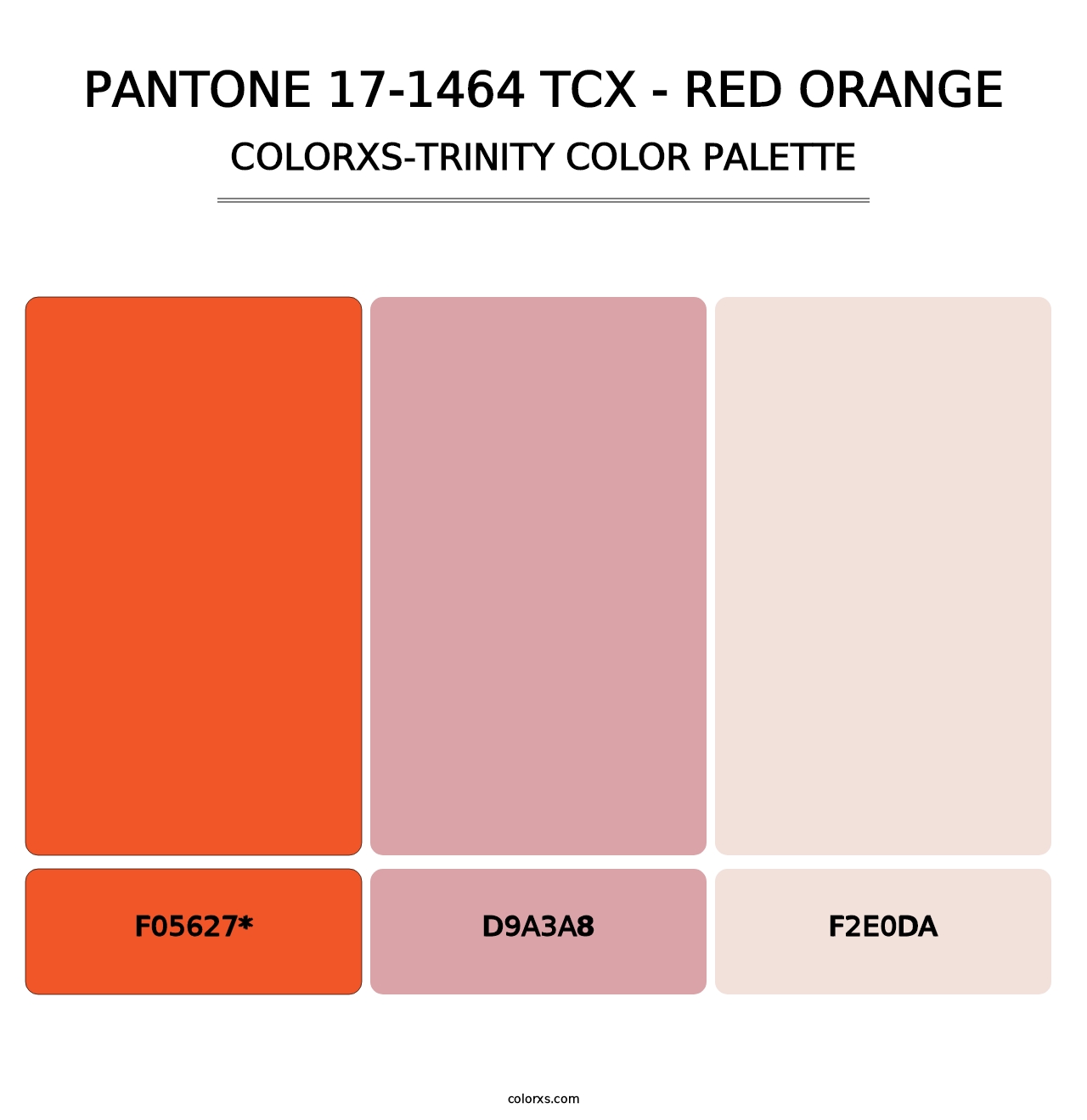 PANTONE 17-1464 TCX - Red Orange - Colorxs Trinity Palette