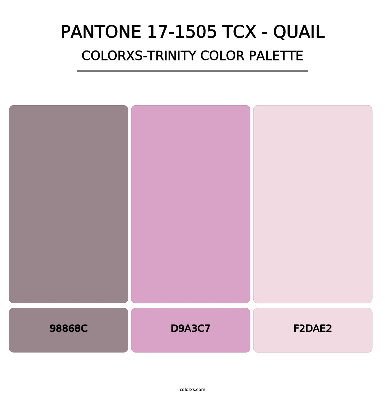 PANTONE 17-1505 TCX - Quail - Colorxs Trinity Palette
