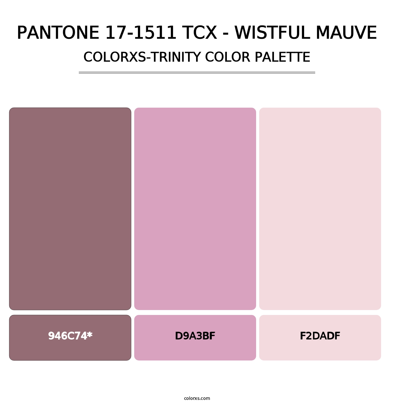 PANTONE 17-1511 TCX - Wistful Mauve - Colorxs Trinity Palette