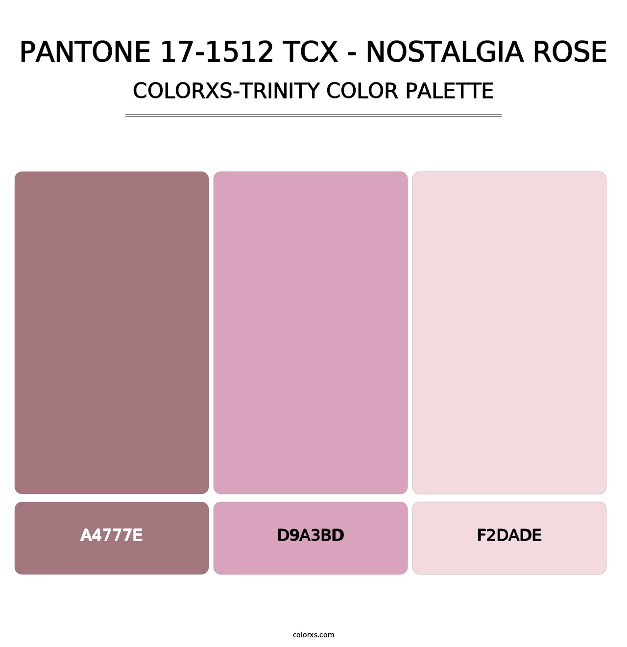 PANTONE 17-1512 TCX - Nostalgia Rose - Colorxs Trinity Palette