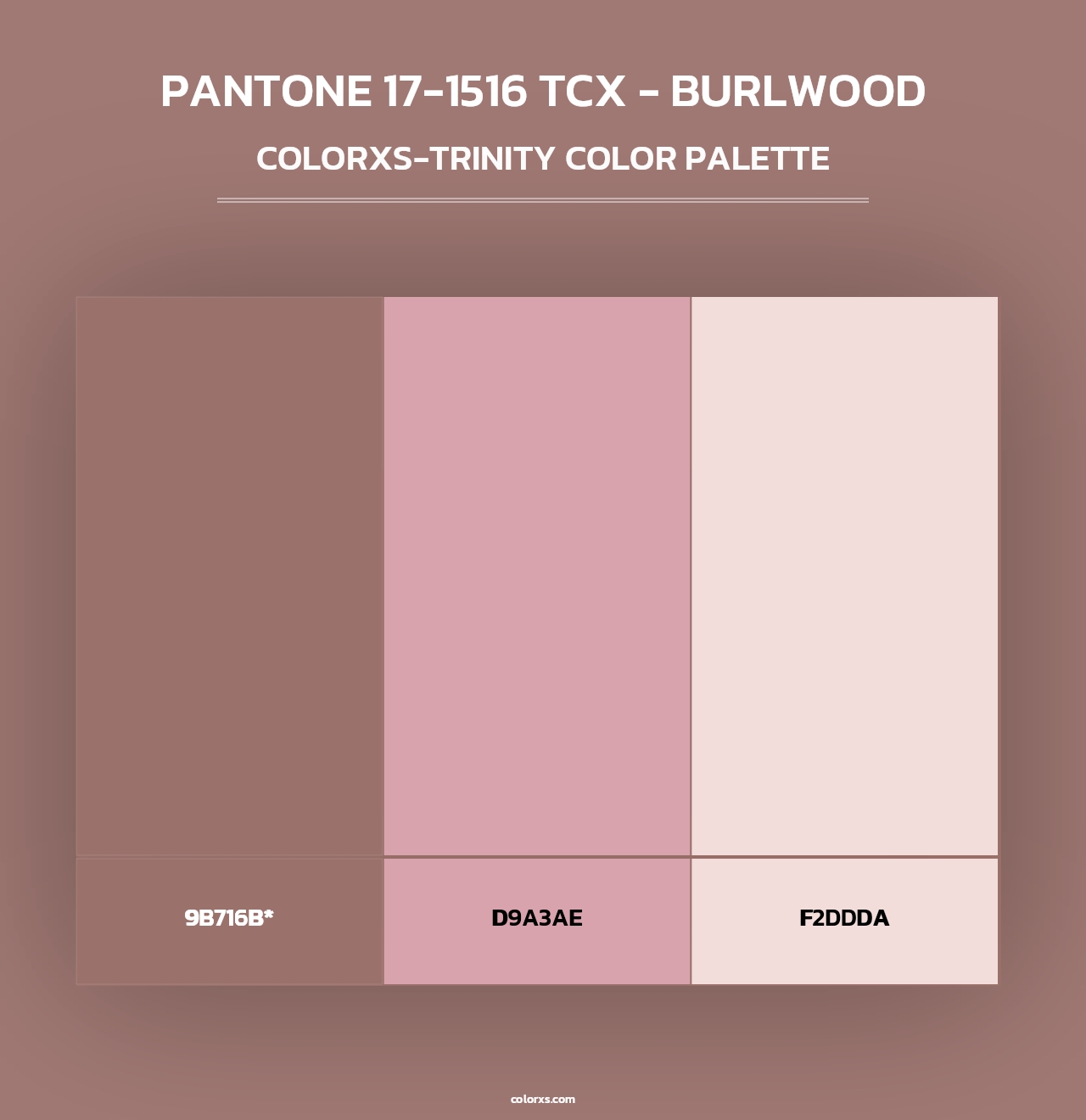 PANTONE 17-1516 TCX - Burlwood - Colorxs Trinity Palette