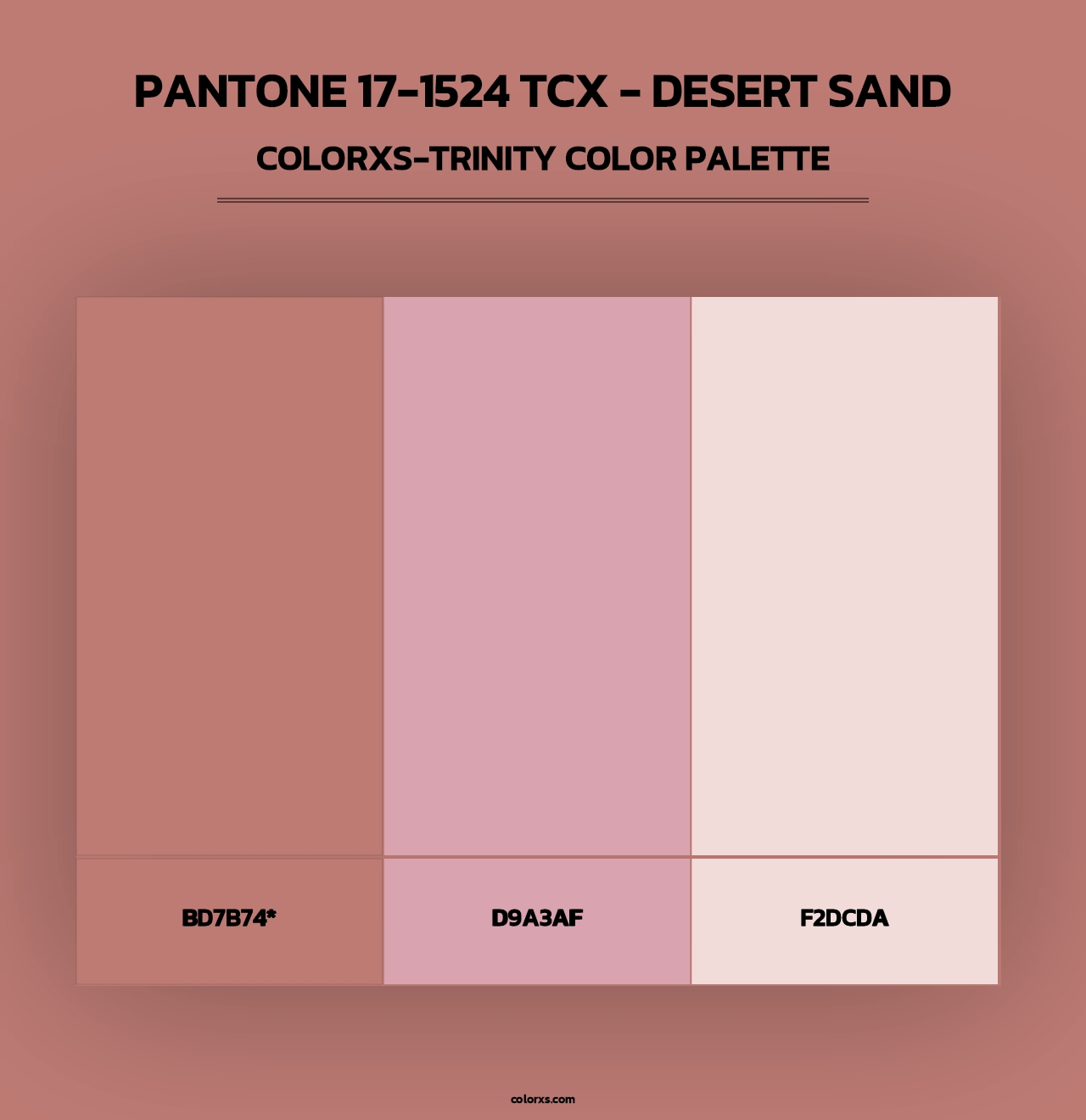 PANTONE 17-1524 TCX - Desert Sand - Colorxs Trinity Palette