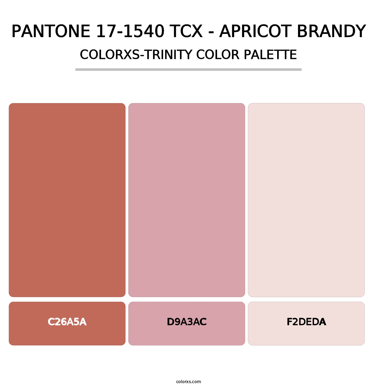PANTONE 17-1540 TCX - Apricot Brandy - Colorxs Trinity Palette