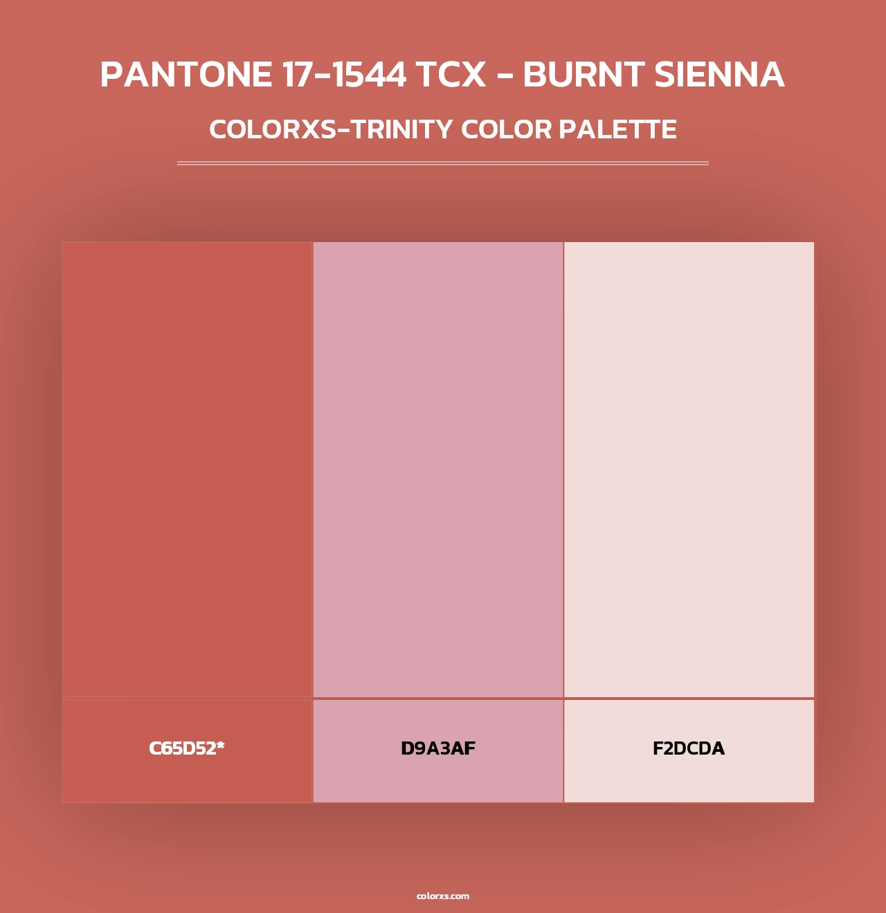 PANTONE 17-1544 TCX - Burnt Sienna - Colorxs Trinity Palette