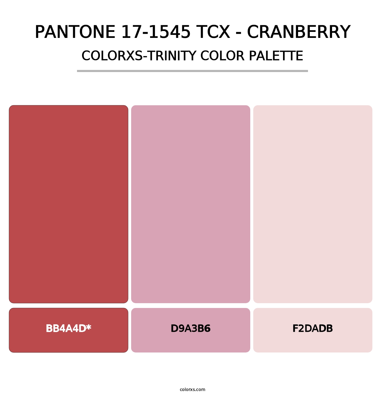 PANTONE 17-1545 TCX - Cranberry - Colorxs Trinity Palette