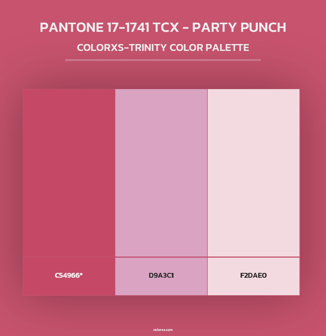 PANTONE 17-1741 TCX - Party Punch - Colorxs Trinity Palette