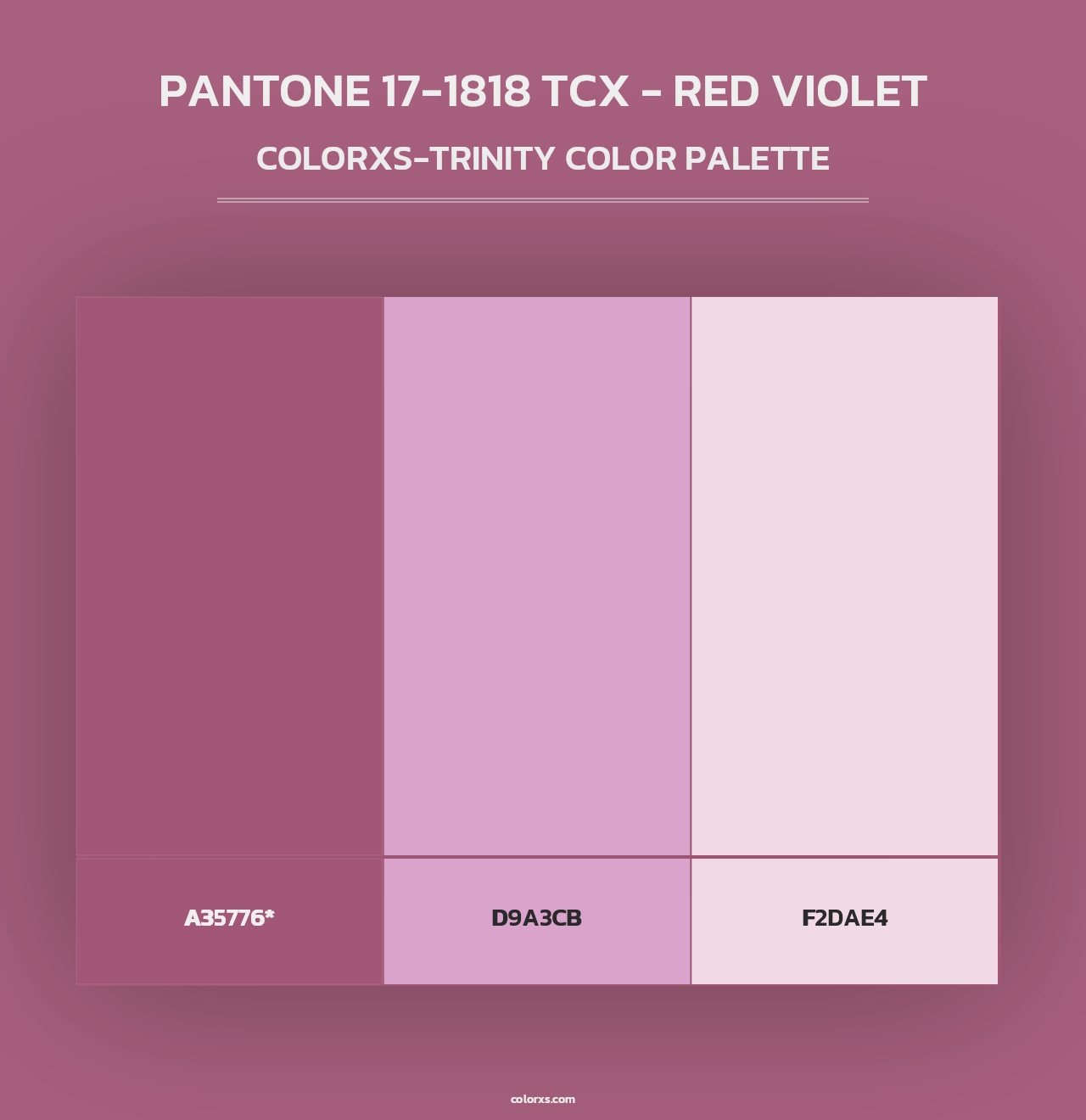 PANTONE 17-1818 TCX - Red Violet - Colorxs Trinity Palette