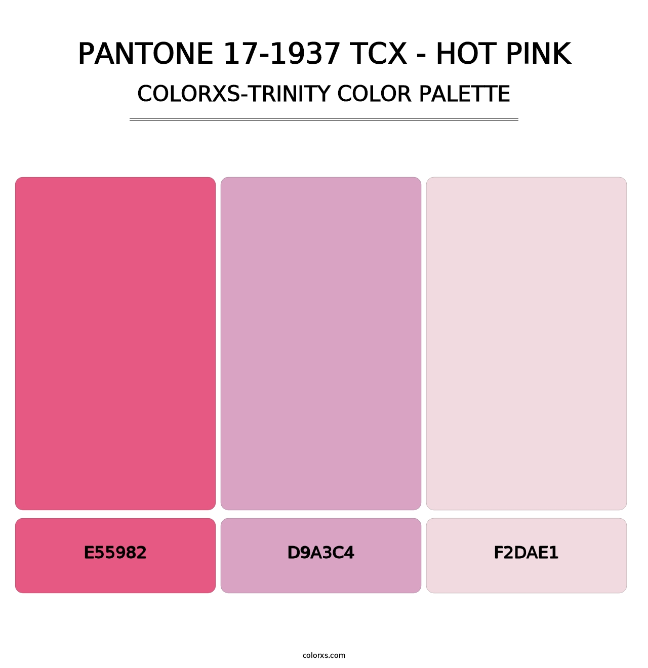 PANTONE 17-1937 TCX - Hot Pink - Colorxs Trinity Palette