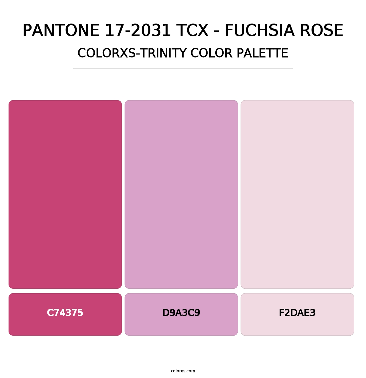 PANTONE 17-2031 TCX - Fuchsia Rose - Colorxs Trinity Palette