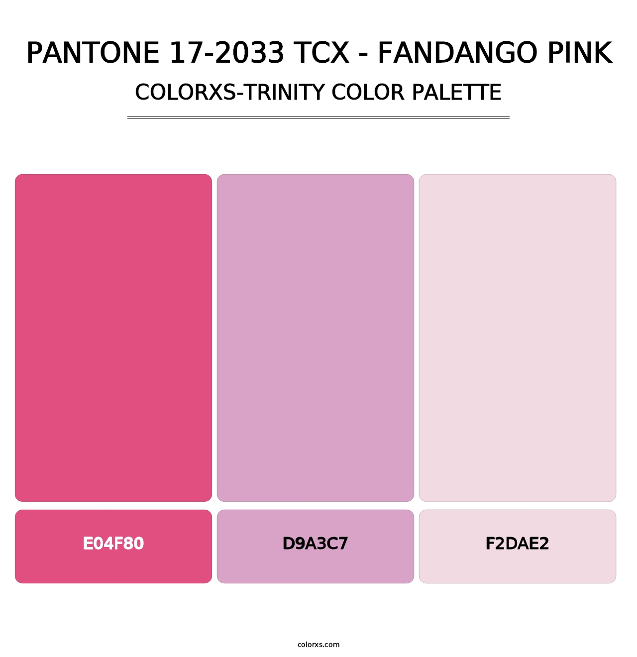 PANTONE 17-2033 TCX - Fandango Pink - Colorxs Trinity Palette