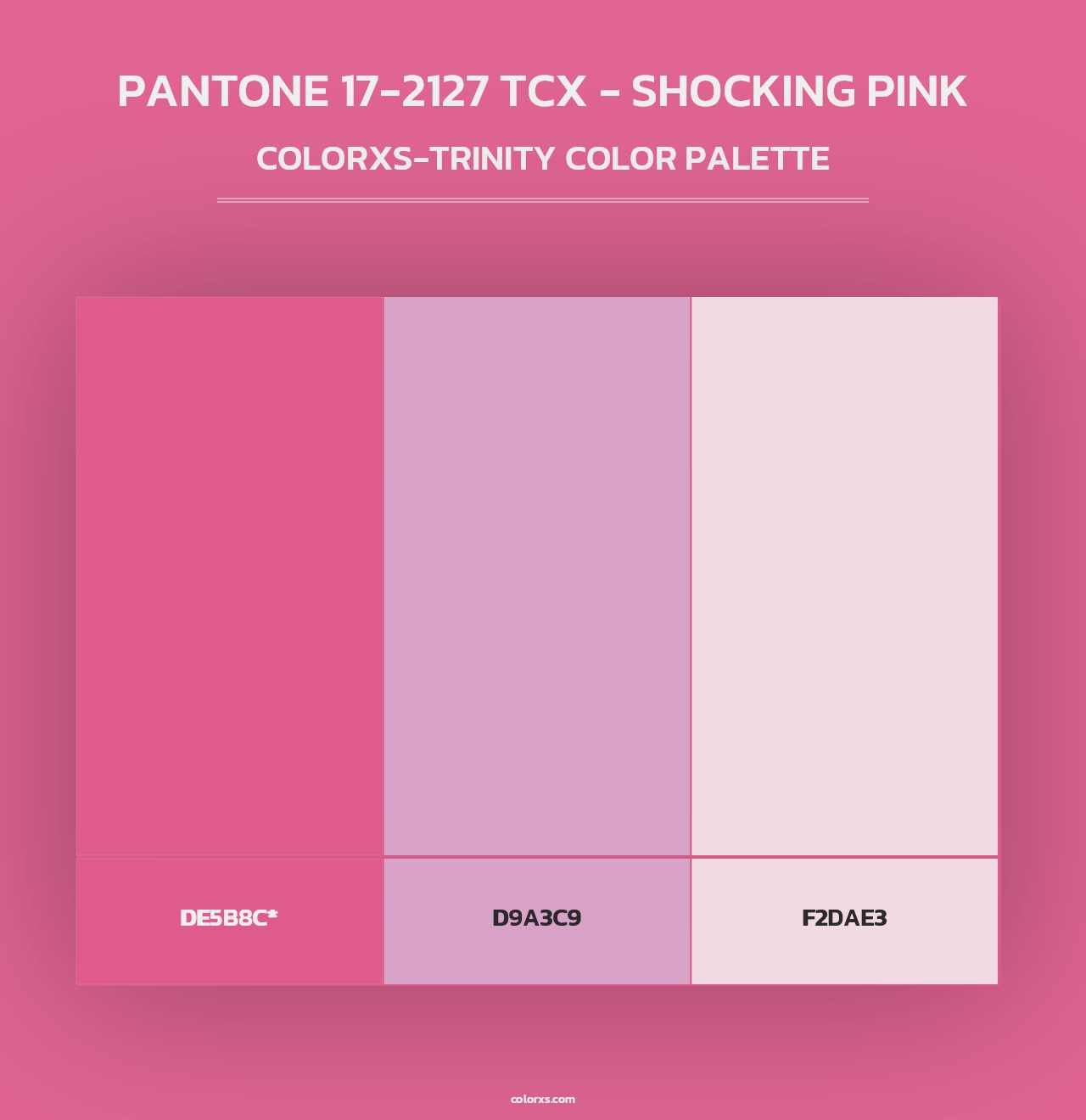 PANTONE 17-2127 TCX - Shocking Pink - Colorxs Trinity Palette