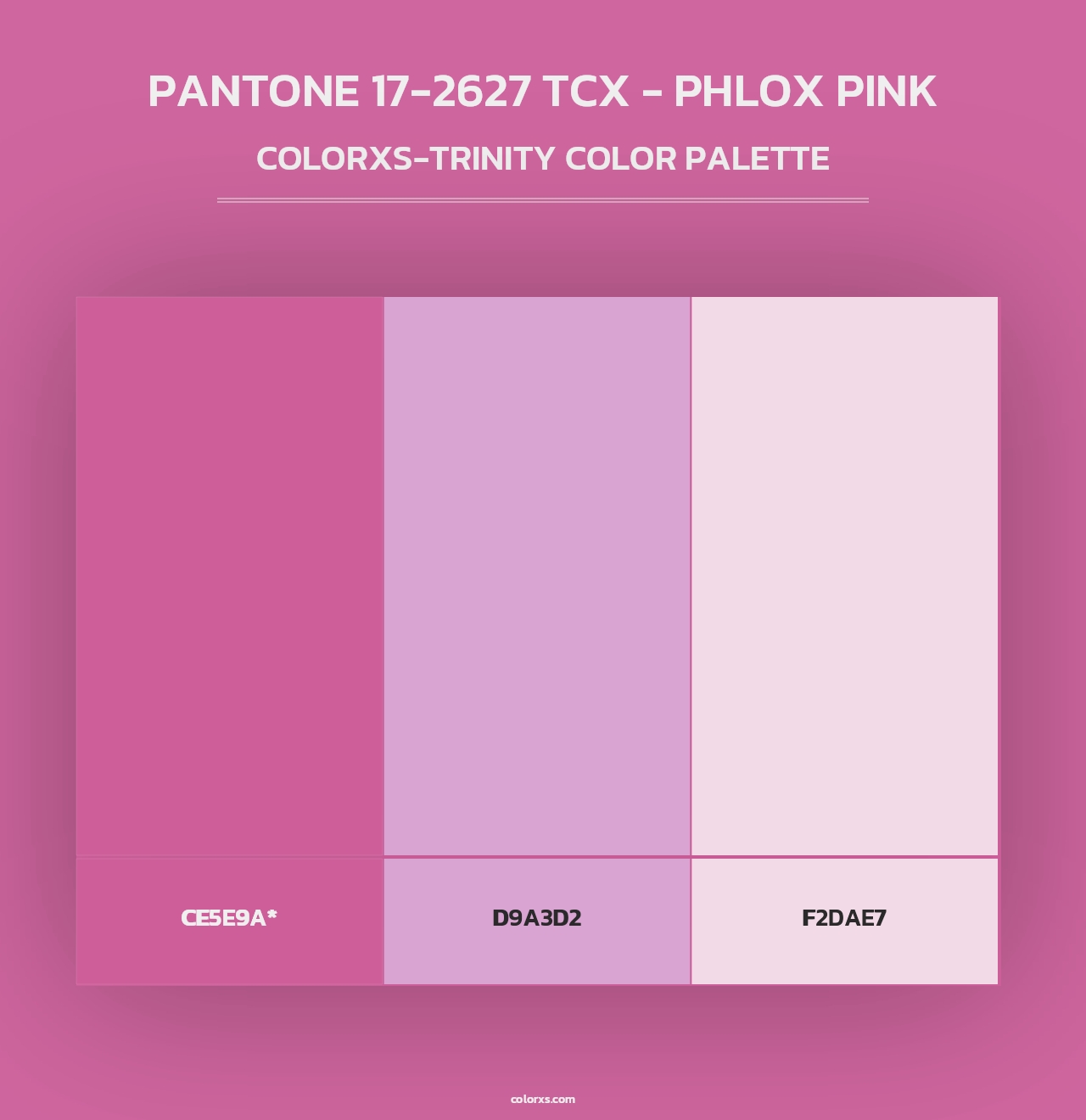 PANTONE 17-2627 TCX - Phlox Pink - Colorxs Trinity Palette