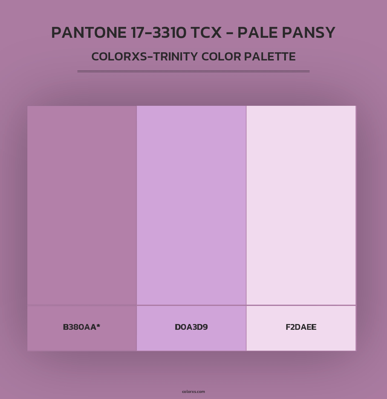 PANTONE 17-3310 TCX - Pale Pansy - Colorxs Trinity Palette