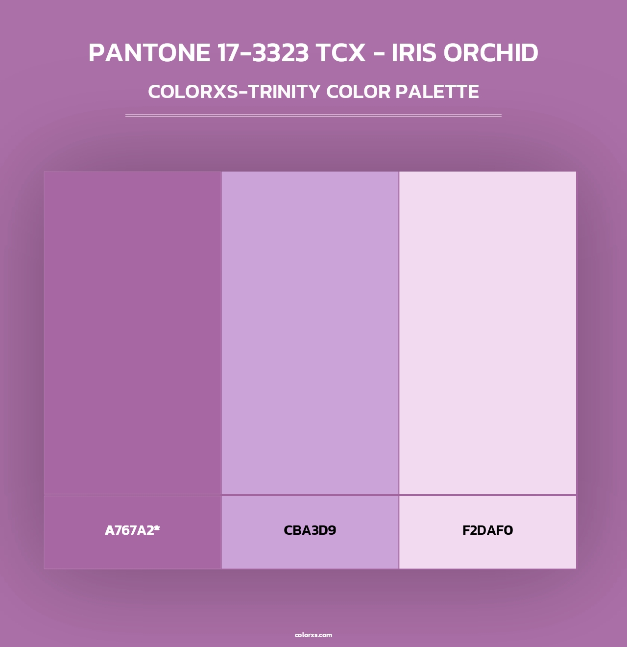 PANTONE 17-3323 TCX - Iris Orchid - Colorxs Trinity Palette
