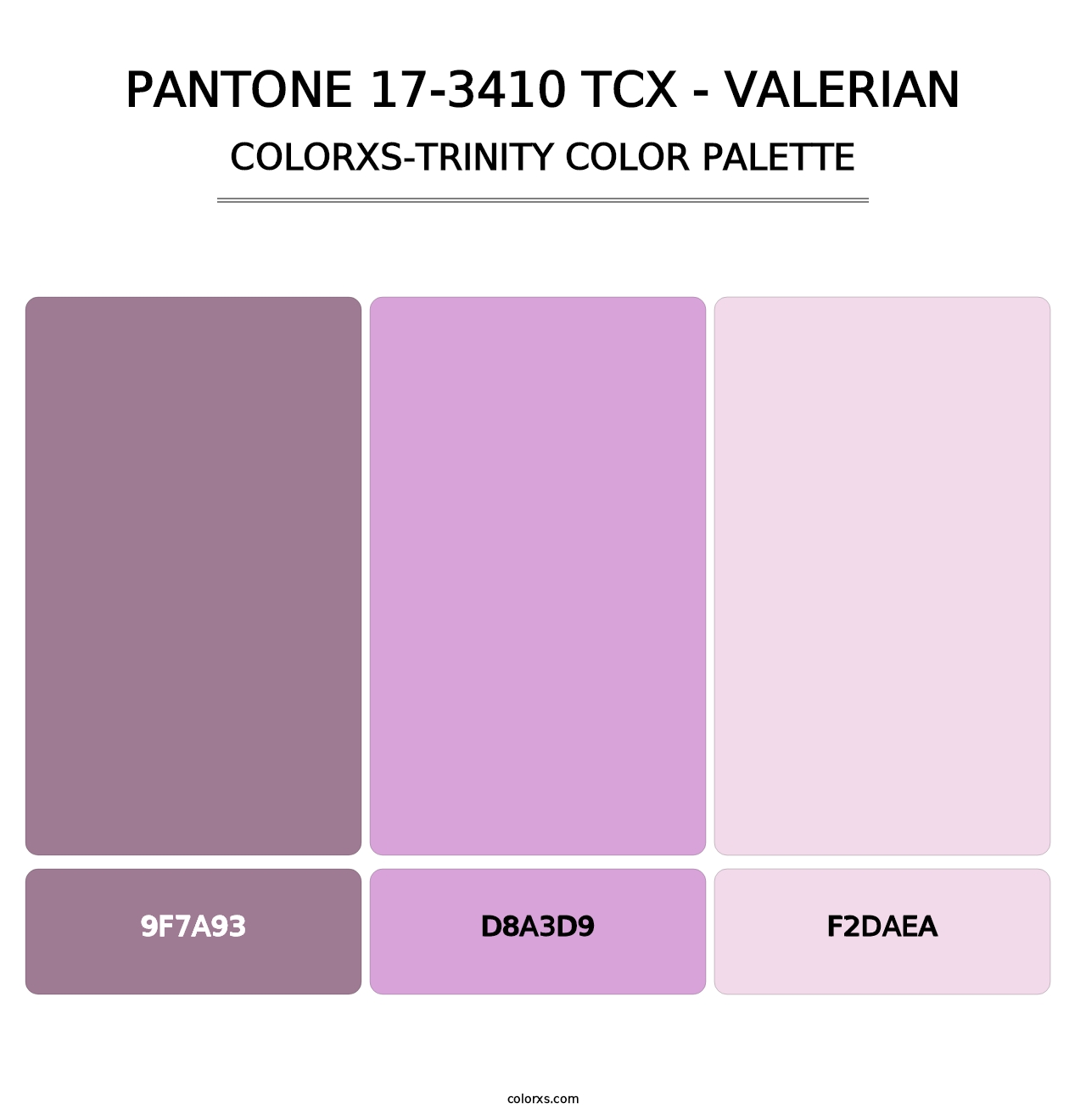 PANTONE 17-3410 TCX - Valerian - Colorxs Trinity Palette