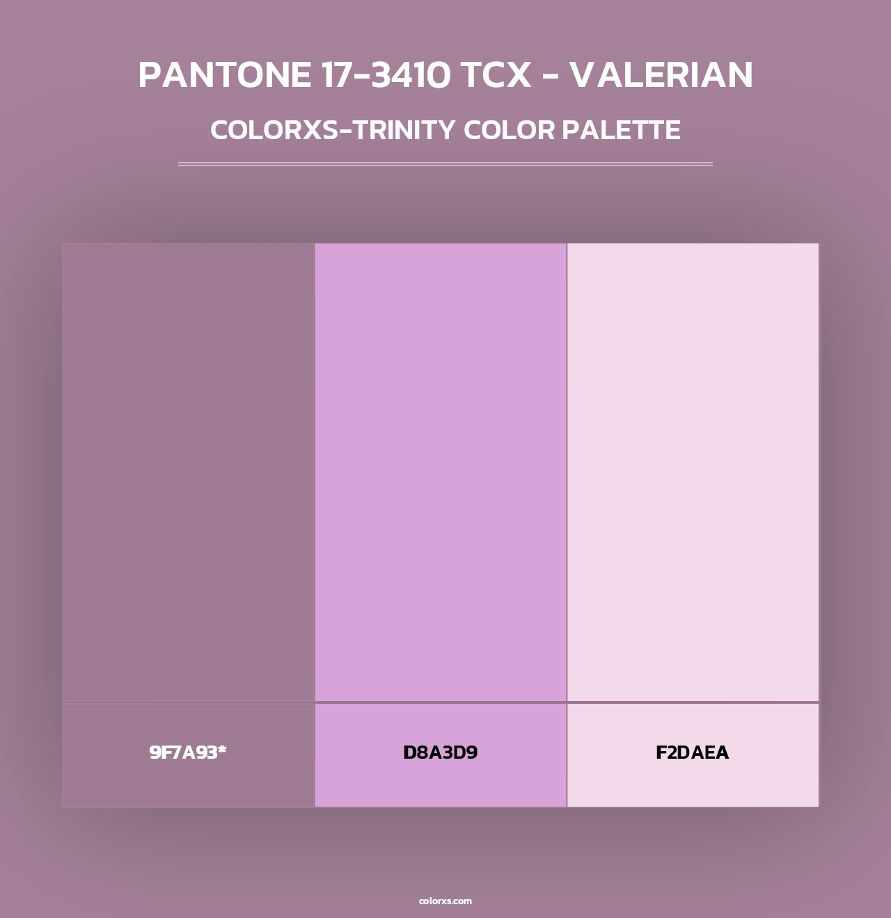 PANTONE 17-3410 TCX - Valerian - Colorxs Trinity Palette